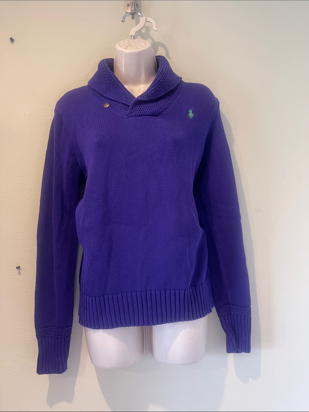 Ralph Lauren Ourple pullover cotton Sweater Lg